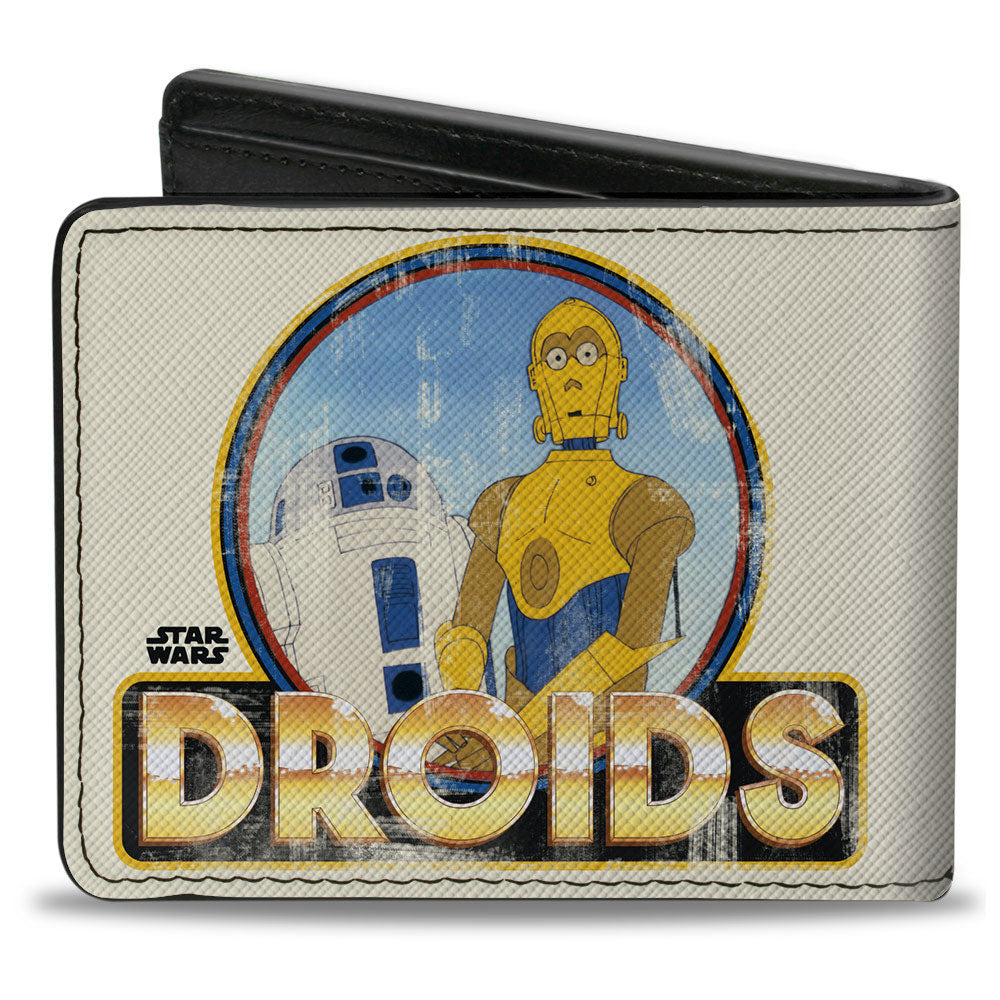 Bi-Fold Wallet - Star Wars R2-D2 and C3-PO DROIDS Pose Weathered Cream
