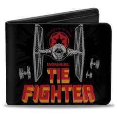 Bi-Fold Wallet - Star Wars IMPERIAL TIE FIGHTER Ad Black/Gray/Red/Orange