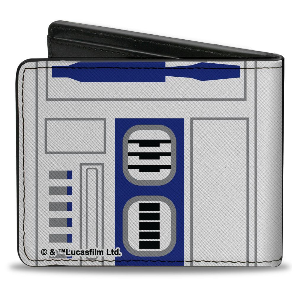 Bi-Fold Wallet - Star Wars R2-D2 Character Close-Up White/Gray/Blue