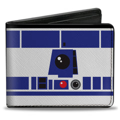 Bi-Fold Wallet - Star Wars R2-D2 Character Close-Up White/Gray/Blue