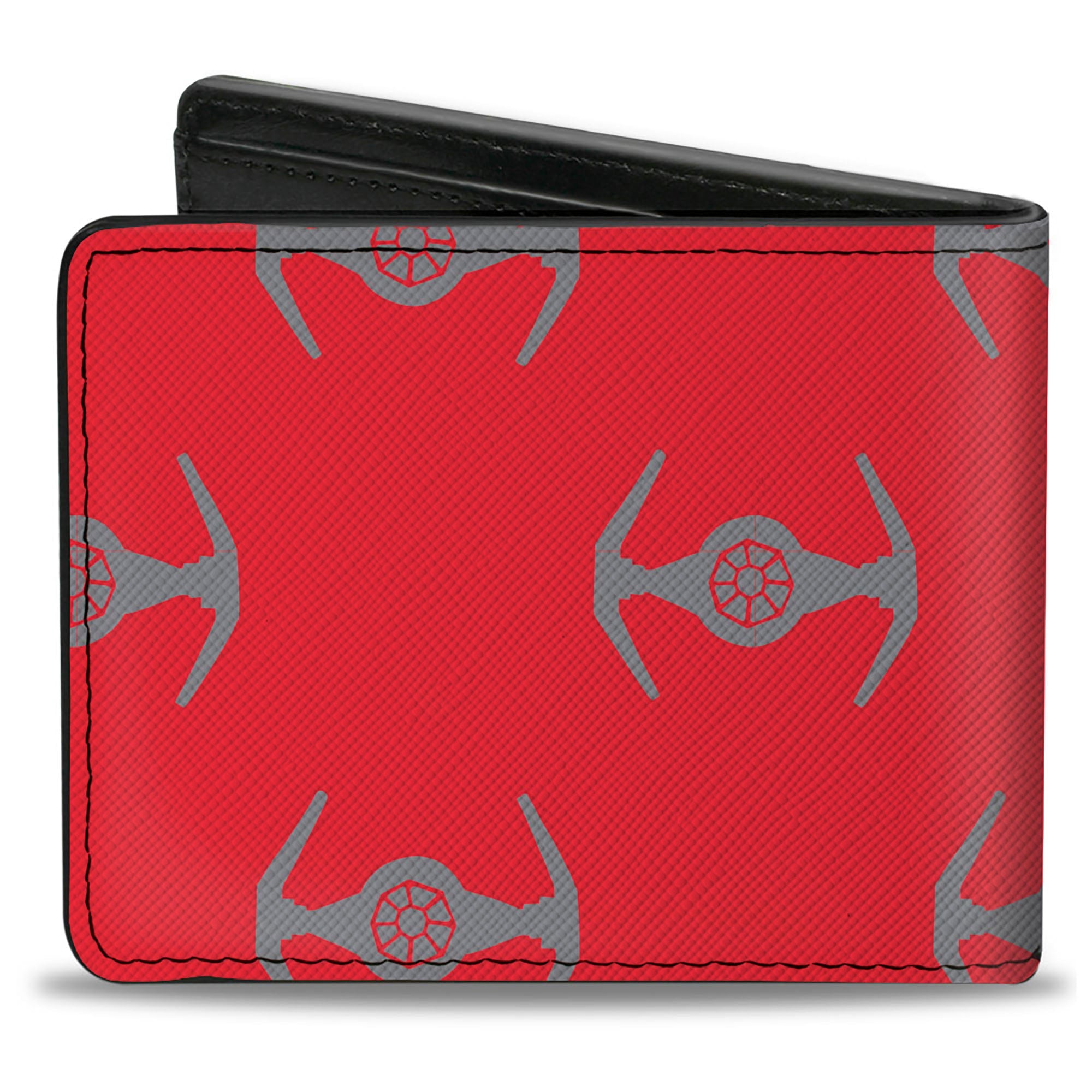 Bi-Fold Wallet - Star Wars Darth Vader Pose and TIE Fighter Icon Red/Gray