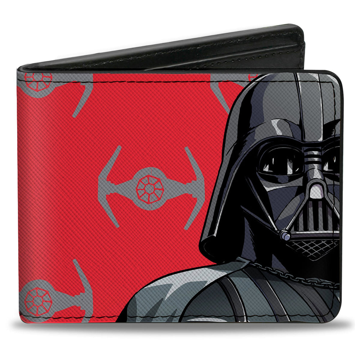 Bi-Fold Wallet - Star Wars Darth Vader Pose and TIE Fighter Icon Red/Gray