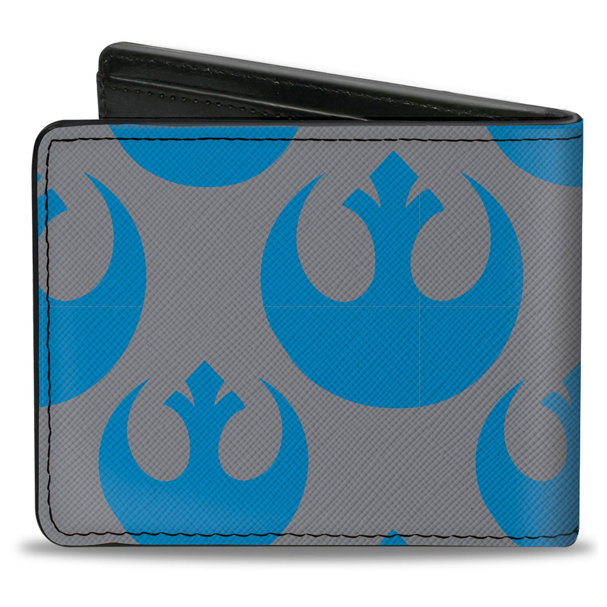 Bi-Fold Wallet - Star Wars R2-D2 Pose and Rebel Alliance Insignia Gray/Blue