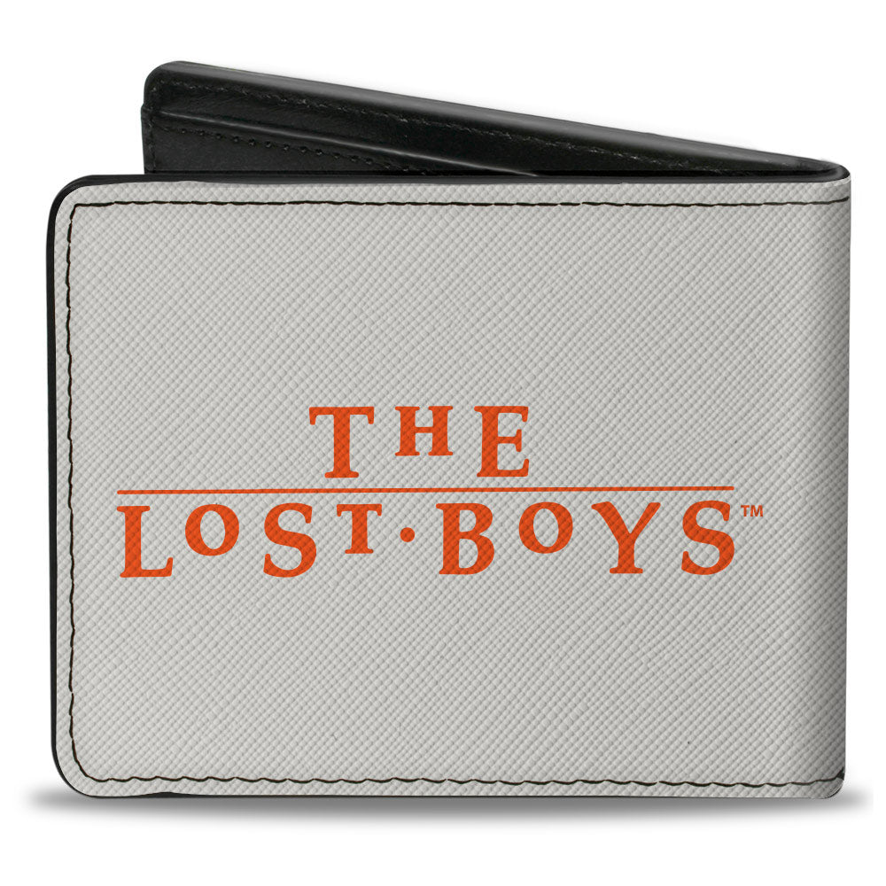 Bi-Fold Wallet - The Lost Boys David Fangs Character Close-Up and Title Logo White/Red