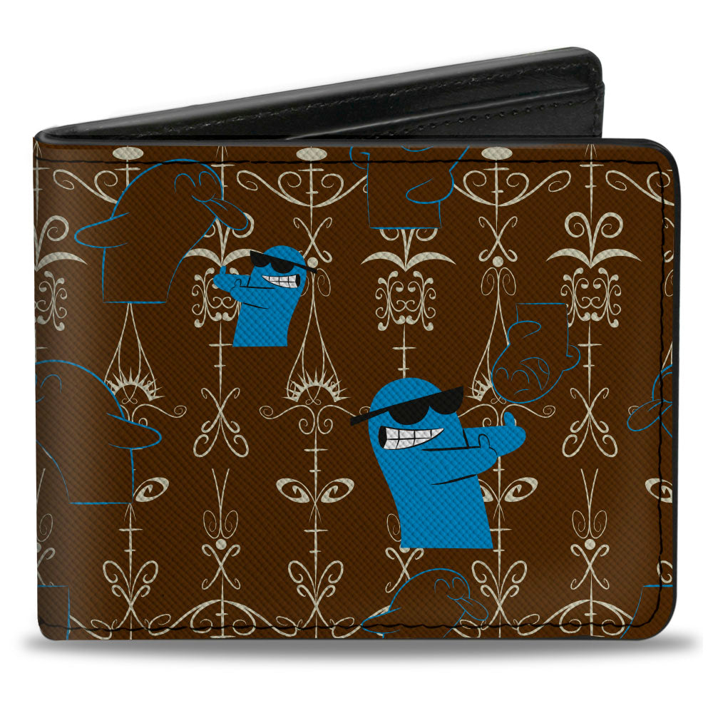 Bi-Fold Wallet - Foster&#39;s Home for Imaginary Friends Bloo Poses Black/White
