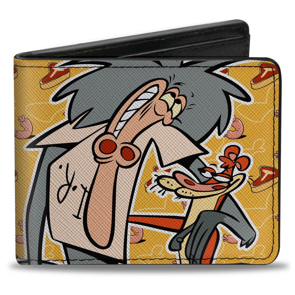 Bi-Fold Wallet - I AM WEASEL IR Baboon and IM Weasel Pose and Title Logo Yellows