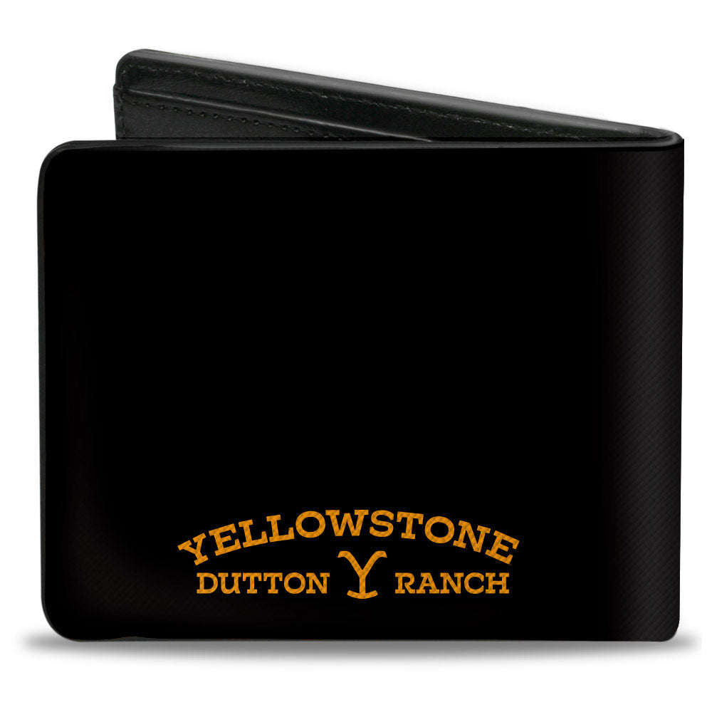 Bi-Fold Wallet - Yellowstone Y Logo + Title Icon Black/Yellow