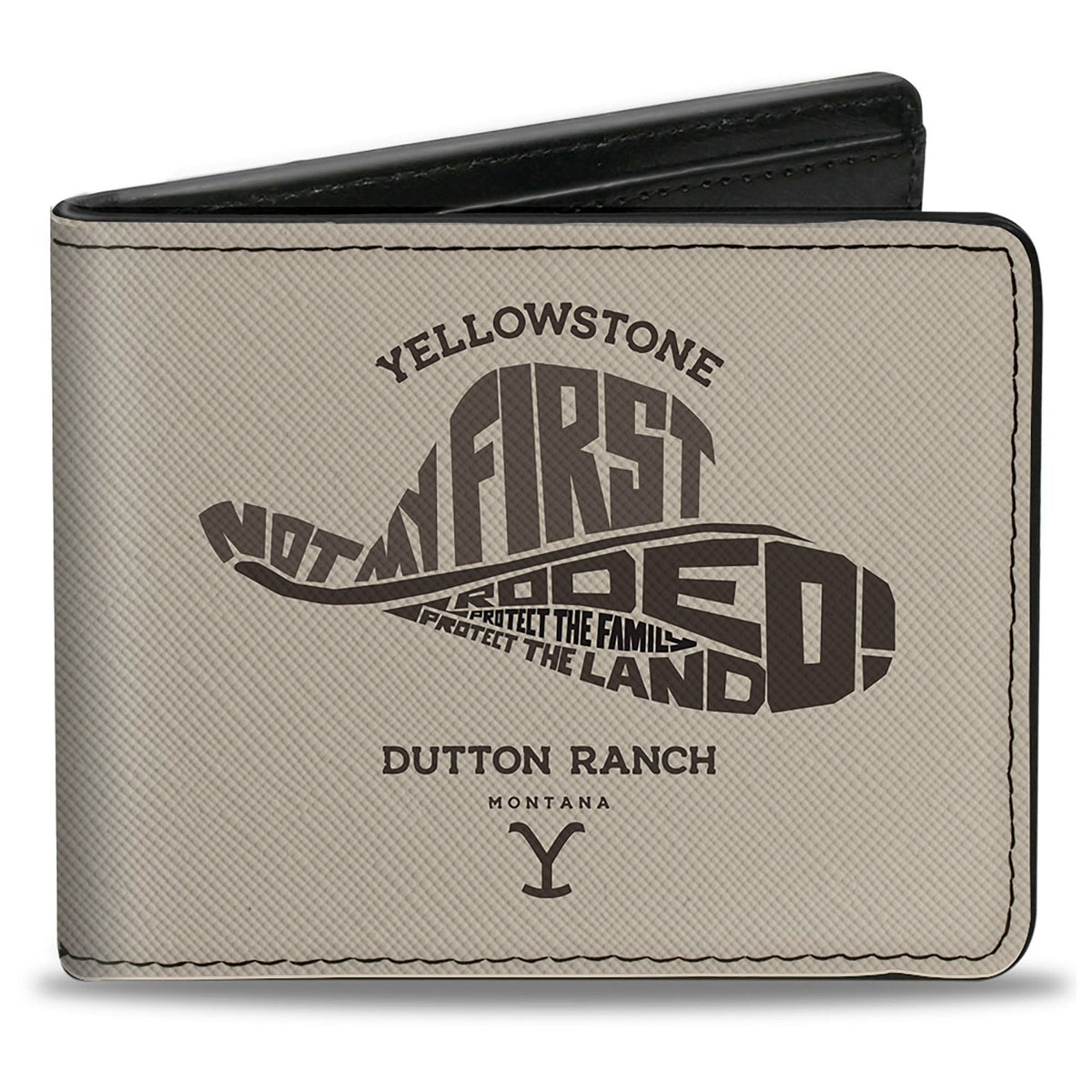 Bi-Fold Wallet - Yellowstone NOT MY FIRST RODEO Typography Beige/Browns