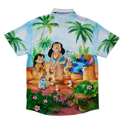 Loungefly - Disney Lilo and Stitch Beach Scene Camp Shirt *NEW RELEASE*