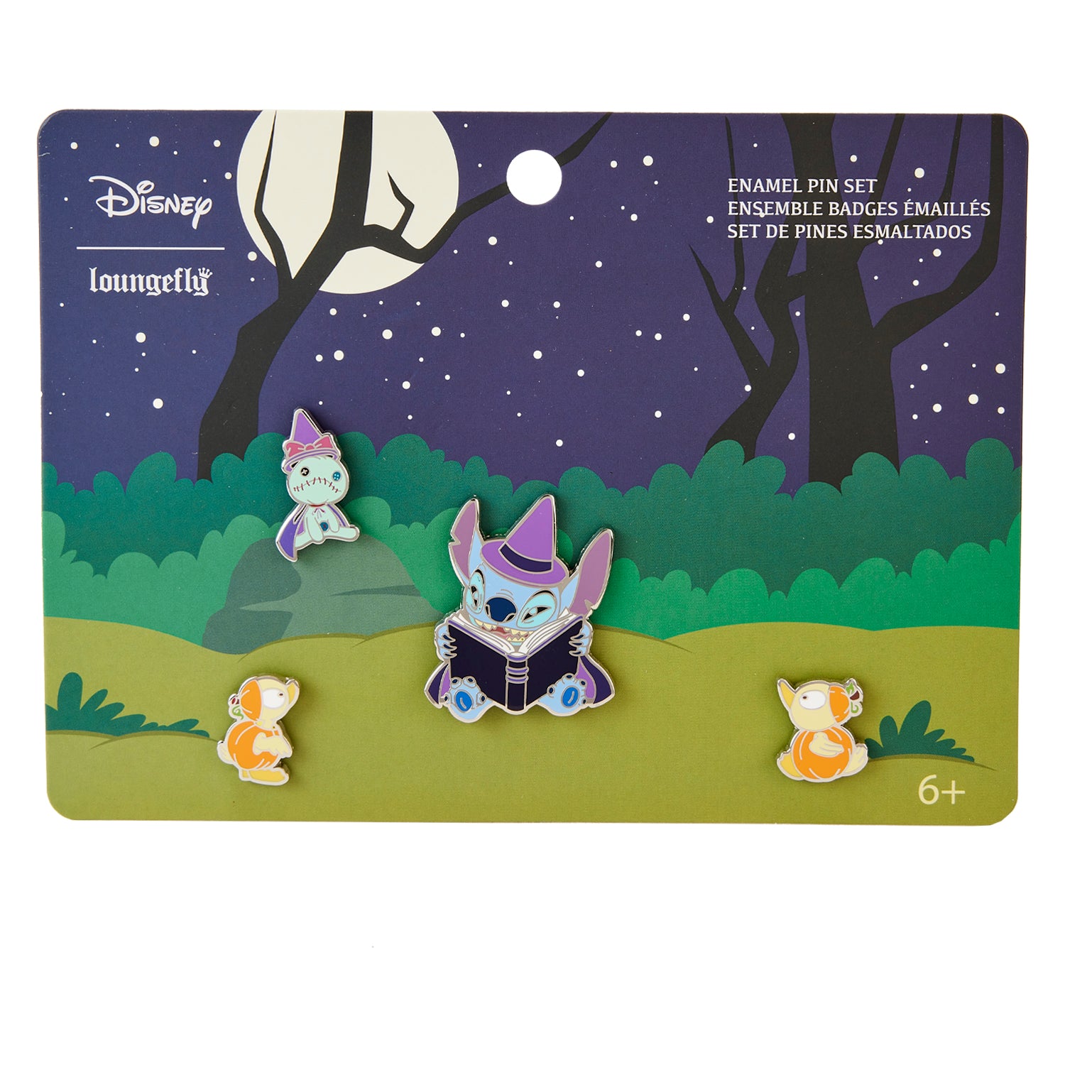 Loungefly Disney Stitch Halloween 4pc Pin Set