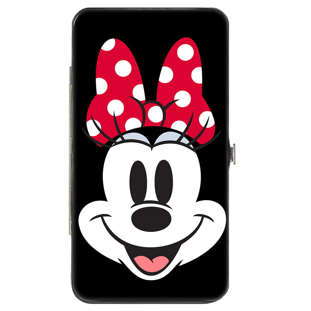 Hinged Wallet - Disney 100 Minnie Mouse + Mickey Mouse Happy Faces Black