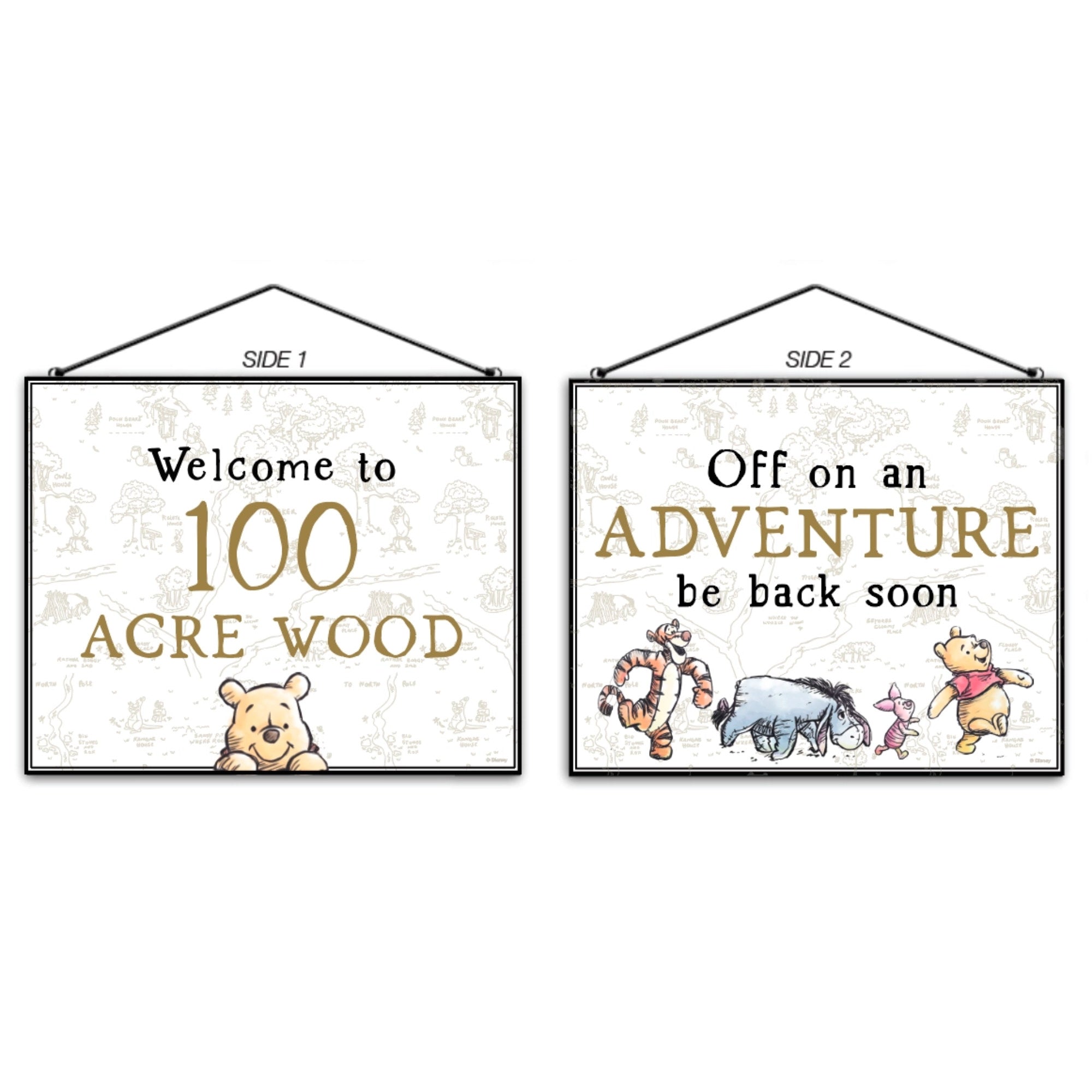 Winnie the Pooh 10”x8” Hanging Reversible Wall Art