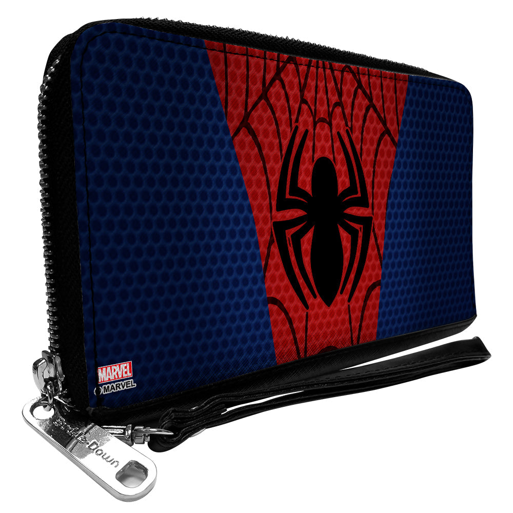 BEYOND AMAZING SPIDER-MAN 

PU Zip Around Wallet Rectangle - Spider-Man Chest Spider4 Blues/Reds/Black