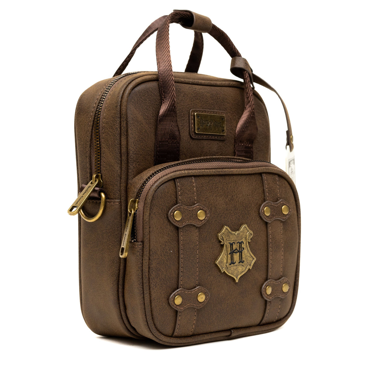 The Wizarding World of Harry Potter Bag, Cross Body, Harry Potter Hogwarts School of Witchcraft and Wizardry Brown, Vegan Leather
