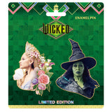 Universal Studios Wicked Elphaba and Glinda Pin Set Jumbo Collectible Trading Pin