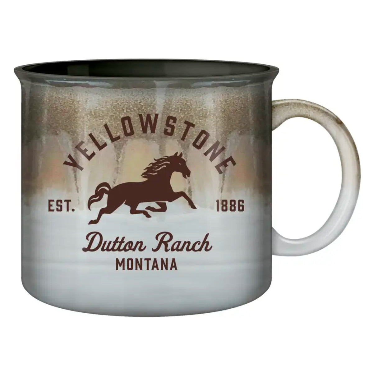 Yellowstone Reactive Glaze 20oz Ceramic Camper Mug