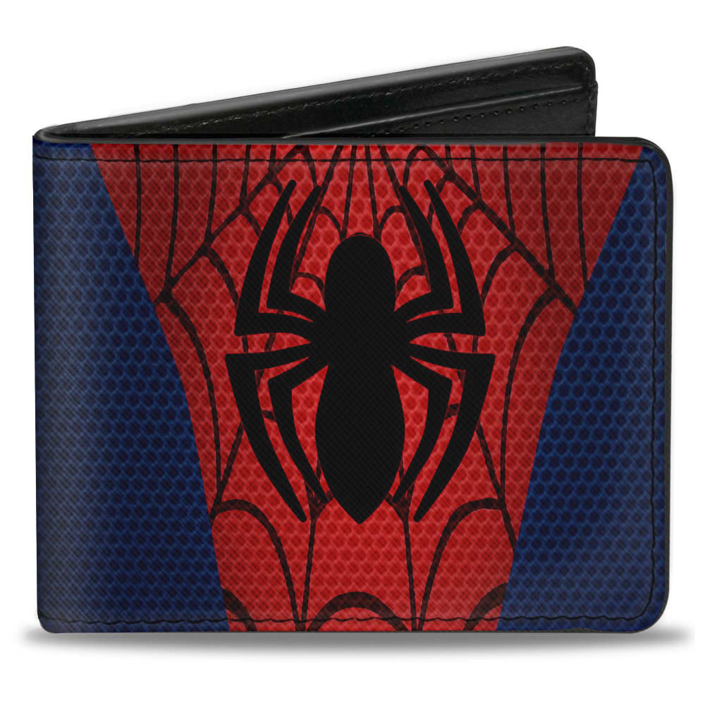 ULTIMATE SPIDER-MAN Bi-Fold Wallet - Spider-Man Chest Spider Blues Reds Black