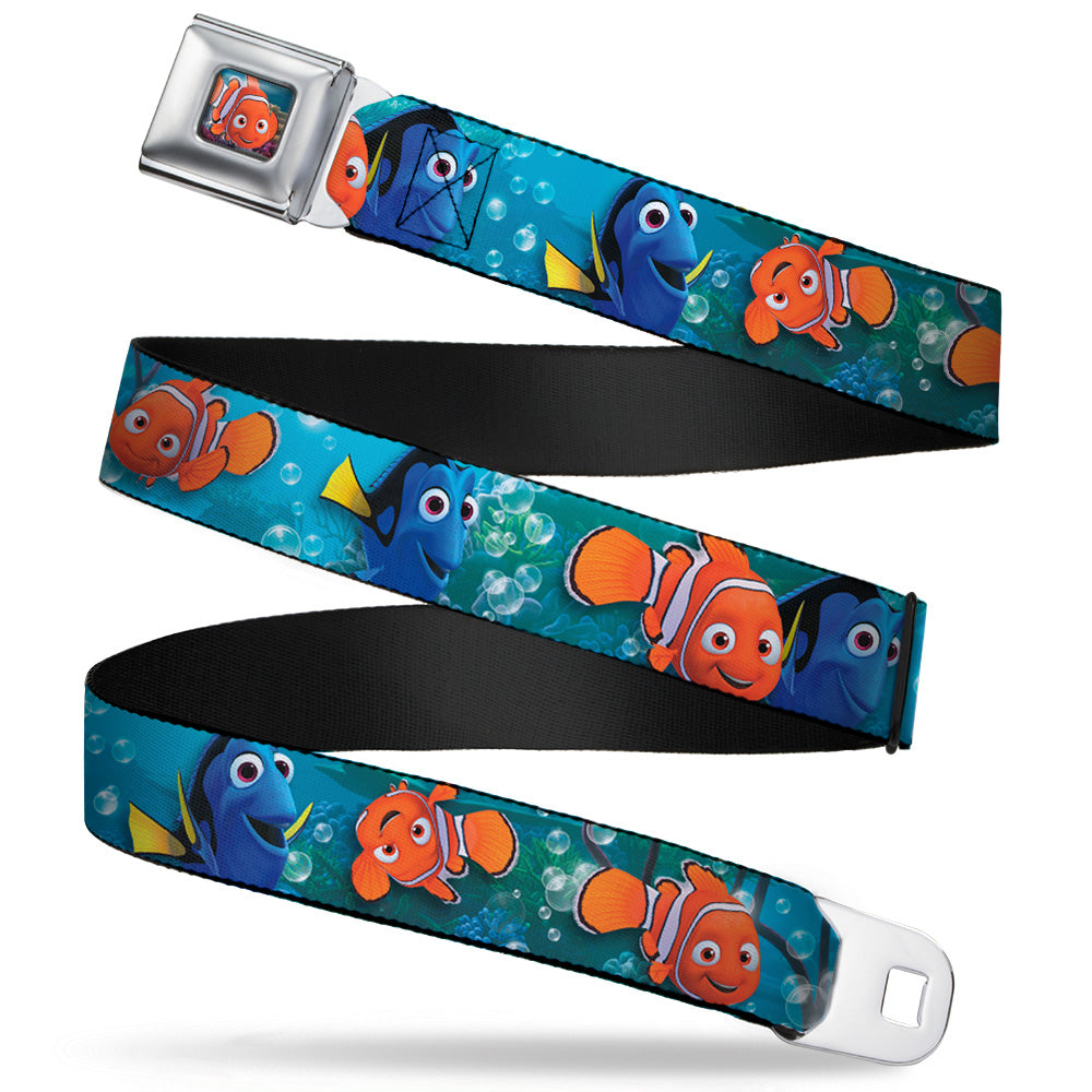 Nemo Smiling Full Color Seatbelt Belt - Nemo & Dory Poses Webbing