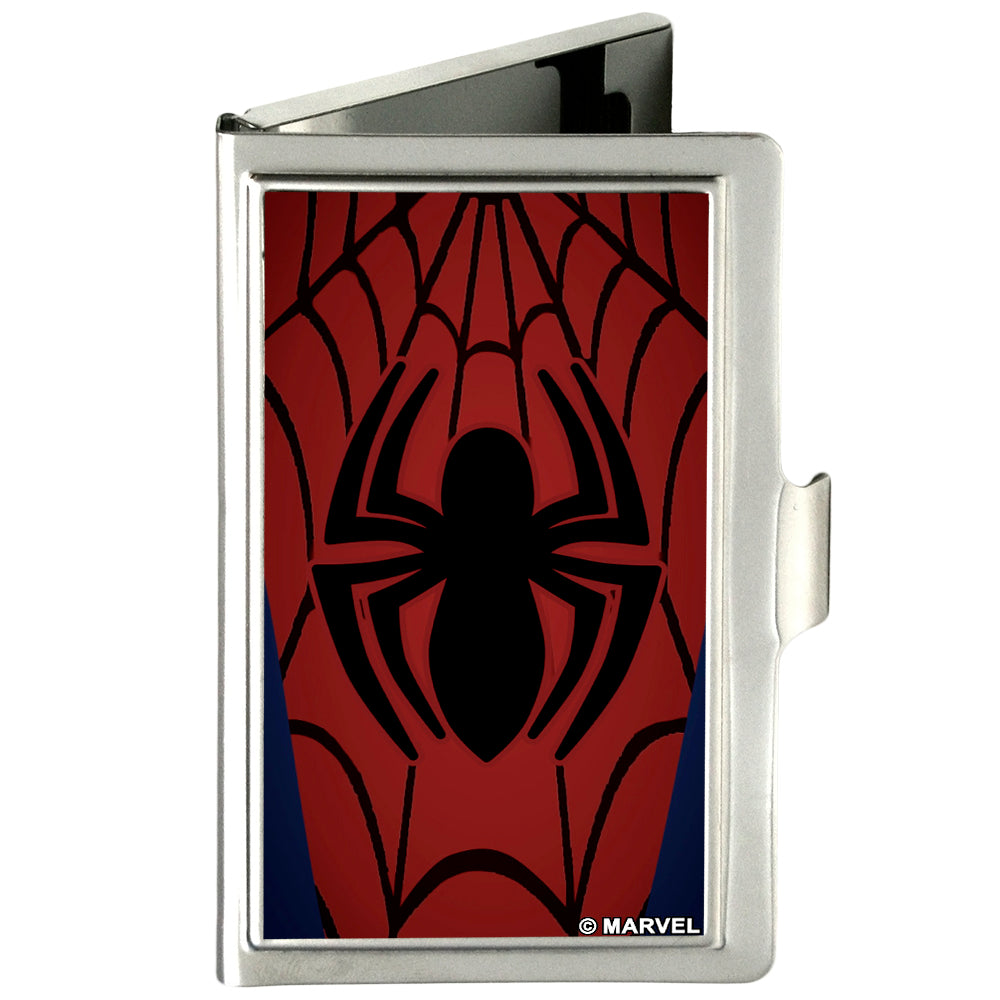 ULTIMATE SPIDER-MAN Business Card Holder - SMALL - Spider-Man Chest Spider Web FCG Red Black Blue