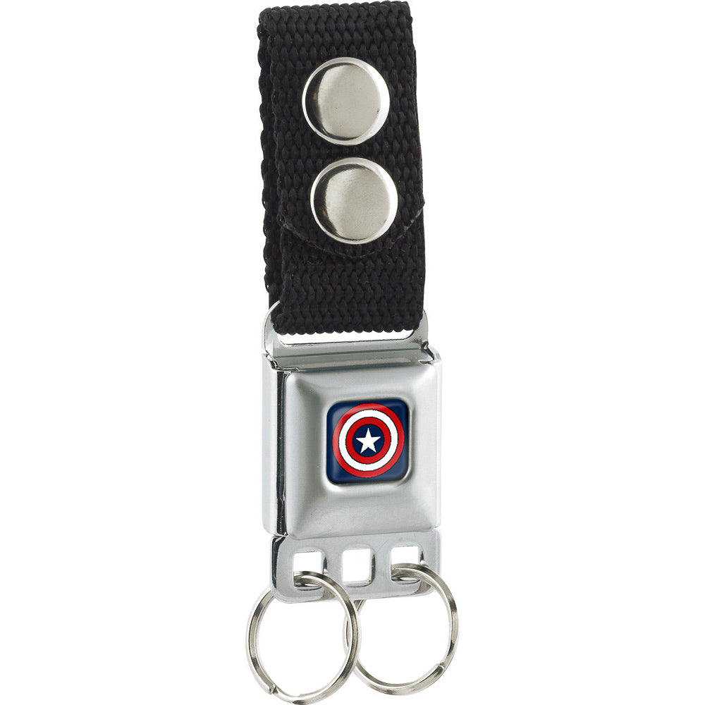 MARVEL COMICS Keychain - Captain America Shield Full Color Navy