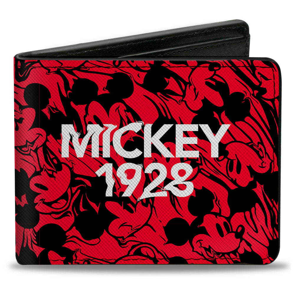 Bi-Fold Wallet - Mickey Mouse MICKEY 1928 + Smiling Red Black White