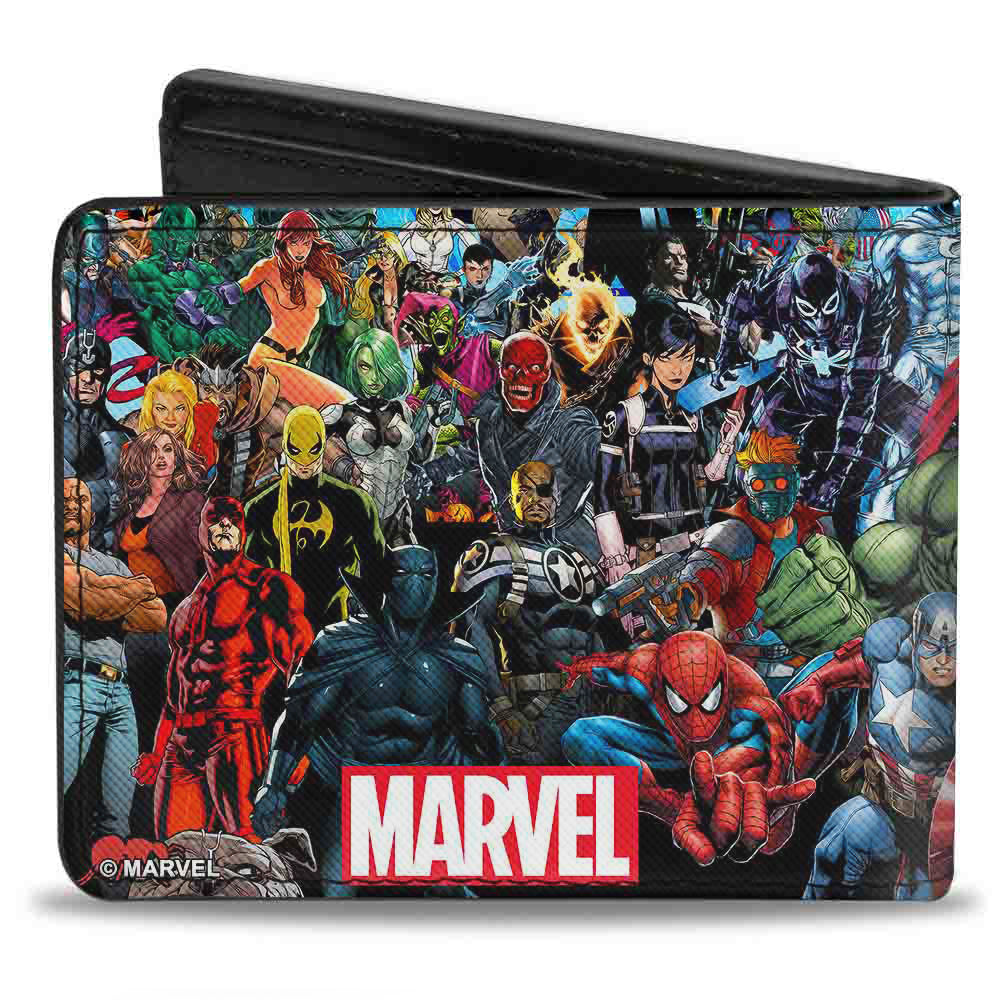 MARVEL UNIVERSE Bi-Fold Wallet - Marvel Universe Heroes &amp; Villains Portrait Logo