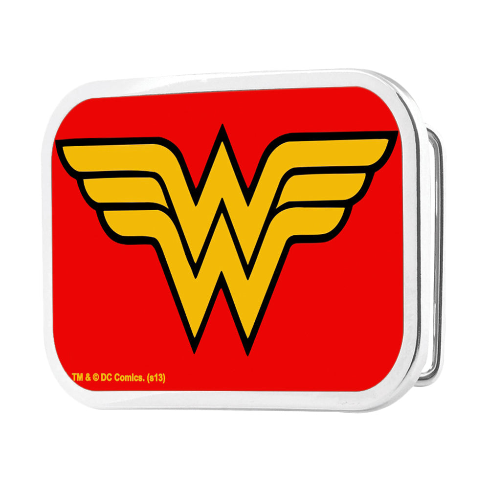 Wonder Woman Logo Framed FCG Red - Chrome Rock Star Buckle
