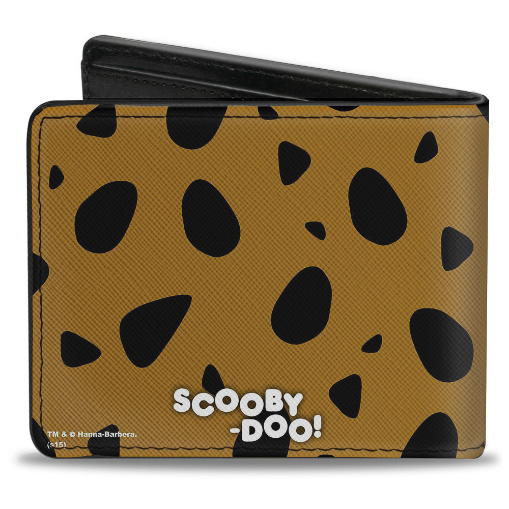 Bi-Fold Wallet - SCOOBY DOO CLOSE-UP Expression Spots Brown Black White