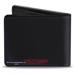 Bi-Fold Wallet - Freddy's Hand NEVER SLEEP AGAIN + A NIGHTMARE ON ELM STREET Black Red