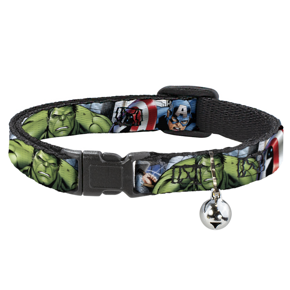 MARVEL AVENGERS Cat Collar Breakaway - Marvel Avengers Superheroes CLOSE-UP