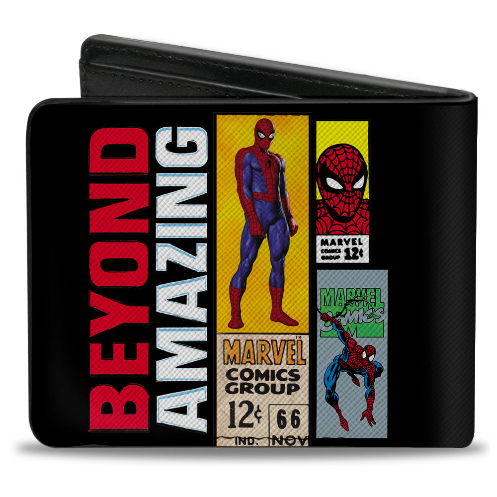 SPIDER-MAN BEYOND AMAZING Bi-Fold Wallet - Marvel Comics Spider-Man BEYOND AMAZING Comics Collage