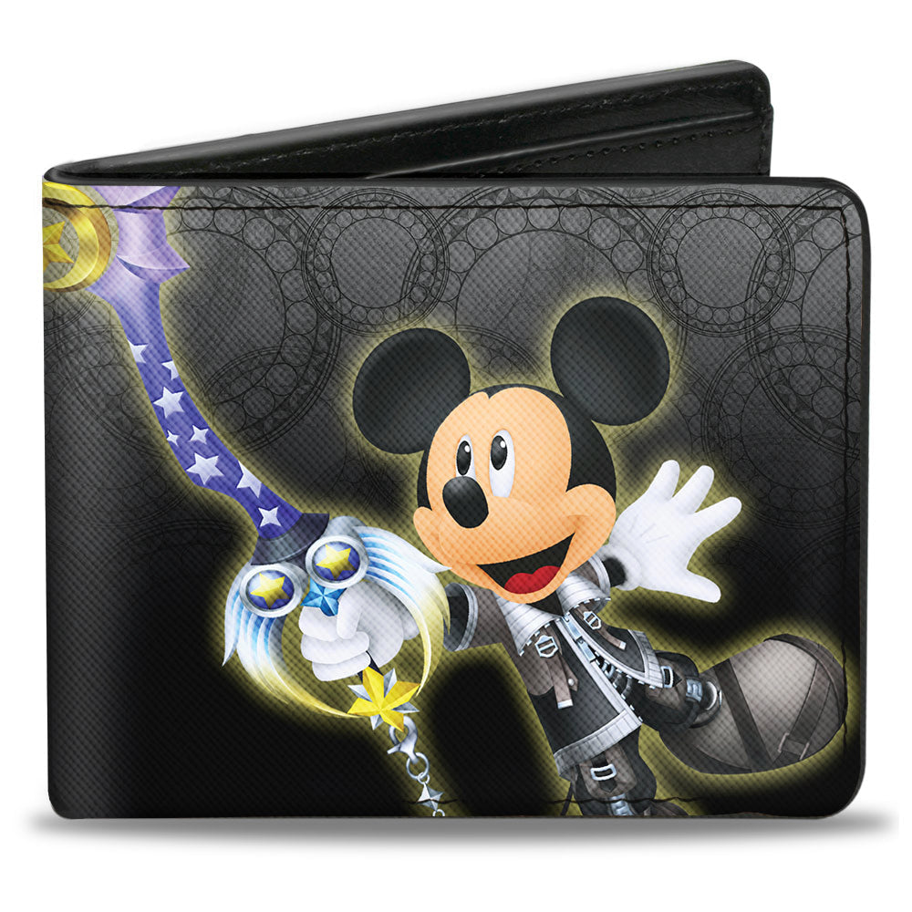 Bi-Fold Wallet - Kingdom Hearts Birth by Sleep King Mickey Star Seeker Keyblade Pose