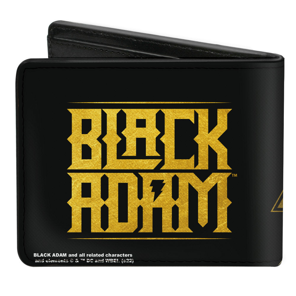 Bi-Fold Wallet - Black Adam Pose + Title Logo Black Yellows