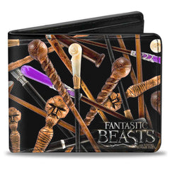 Bi-Fold Wallet - Fantastic Beasts and Where to Find Them Wands Scattered
