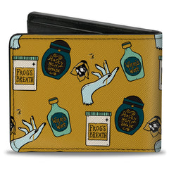 Bi-Fold Wallet - The Nightmare Before Christmas Potion Bottles Collage Yellow