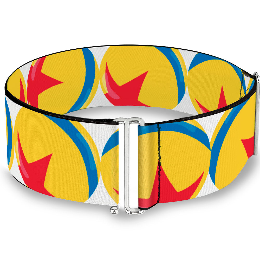 Cinch Waist Belt - Disney Pixar Luxo Ball Repeat White Yellow Blue Red