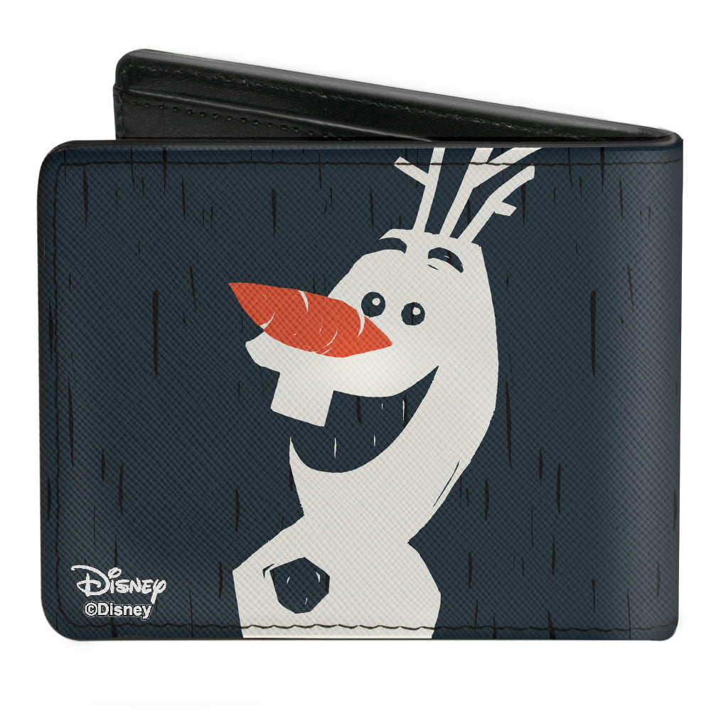 Bi-Fold Wallet - Frozen II WE ARE ALL IN SEARCH OF SOMETHING + Olaf Pose Woodcut Black Red White