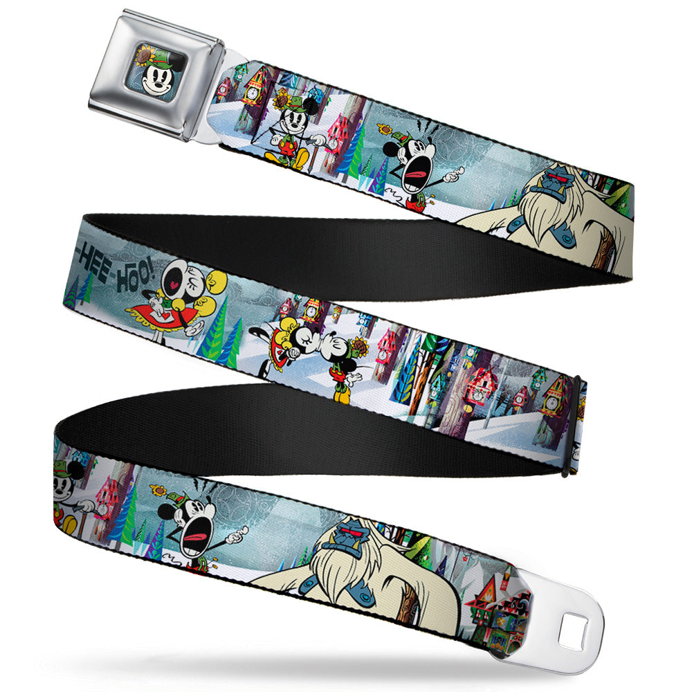 Yodelberg Mickey Full Color Seatbelt Belt - Mickey &amp; Minnie Yodelberg Scenes Webbing