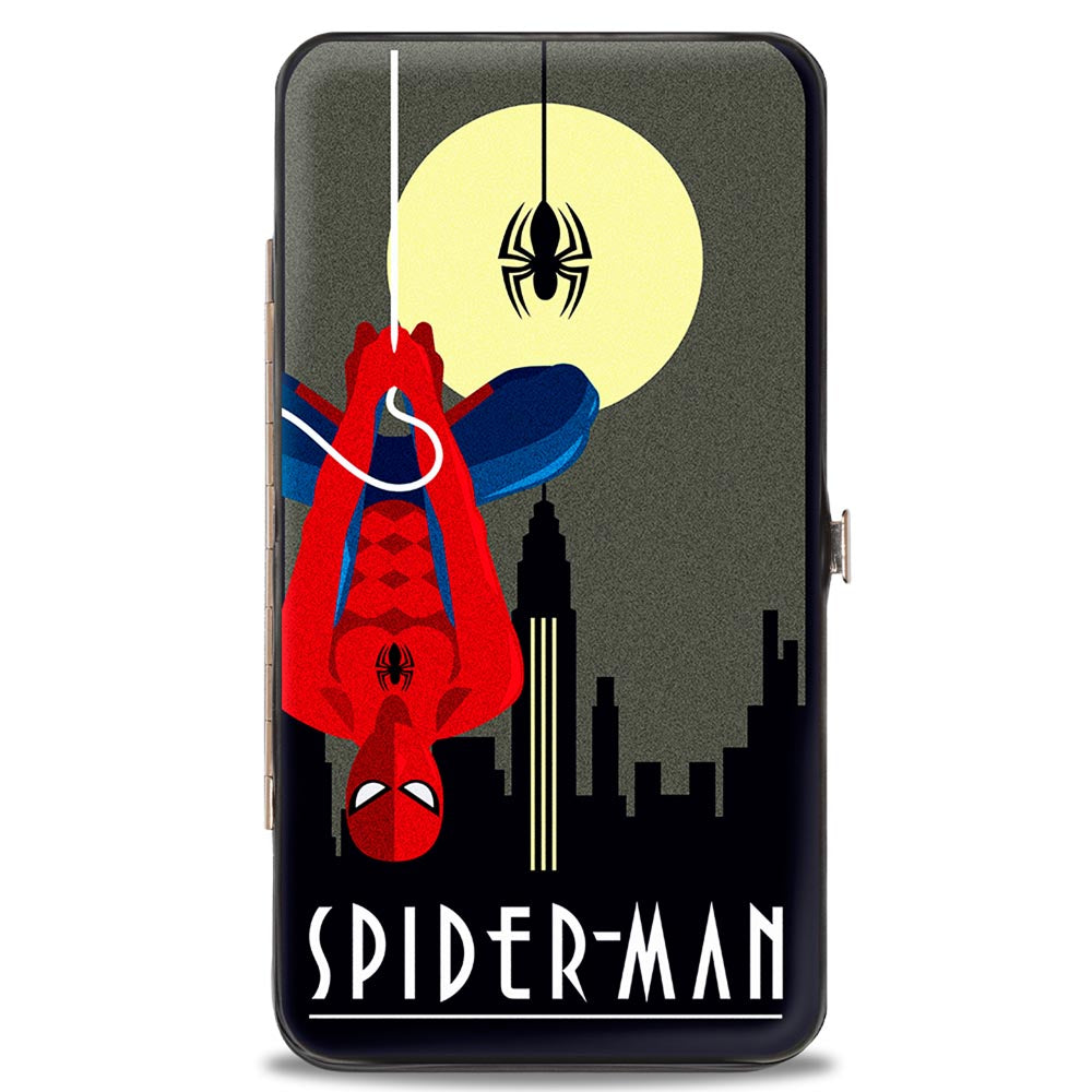 MARVEL COMICS Hinged Wallet - Art Deco Full Moon SPIDER-MAN Skyline