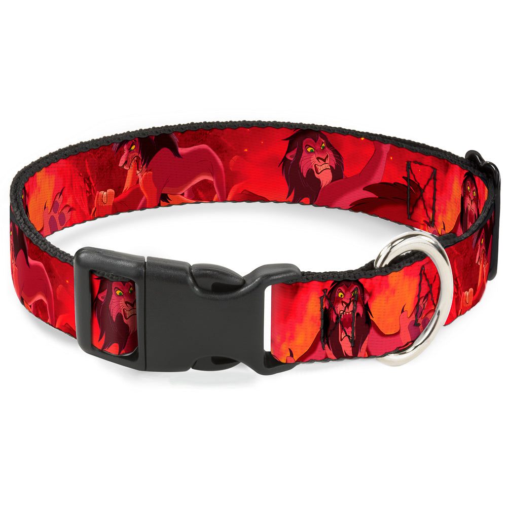 Plastic Clip Collar - Simba Scar Battle Scene Fiery Red
