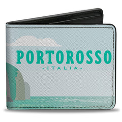 Bi-Fold Wallet - Luca Italy PORTOROSSO Seaside Village Scene
