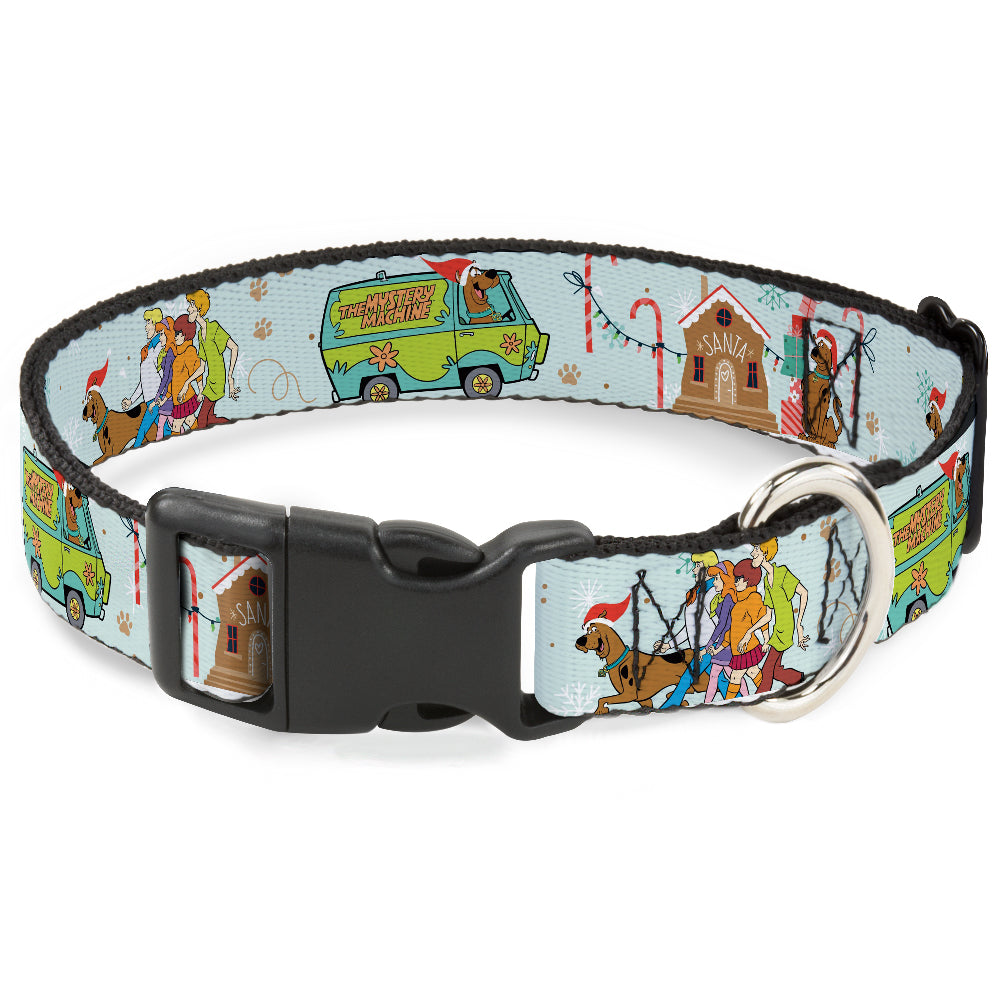 Plastic Clip Collar - Scooby Doo Holiday Scenes and Icons Baby Blue