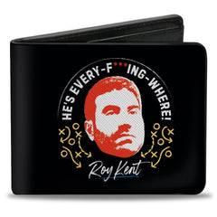 Bi-Fold Wallet - Ted Lasso ROY KENT Quote and Face Black Multi Color