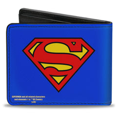 Bi-Fold Wallet - Superman Shield Blue Red Yellow