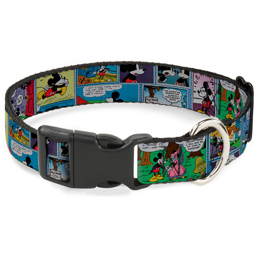 Plastic Clip Collar - Mickey &amp; Minnie Comic Strip