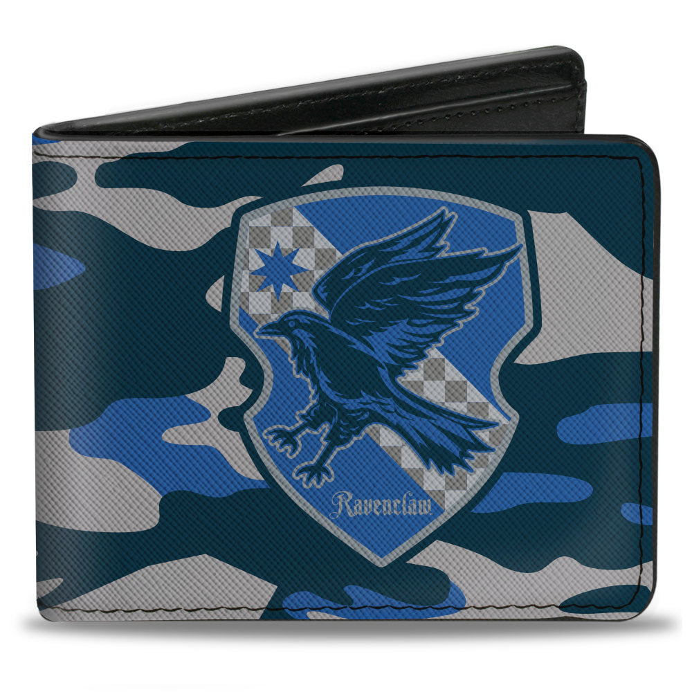 Bi-Fold Wallet - Harry Potter Ravenclaw Crest Camo Blues Grays