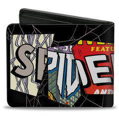 SPIDER-MAN BEYOND AMAZING Bi-Fold Wallet - SPIDER-MAN Comic Book Typography Black