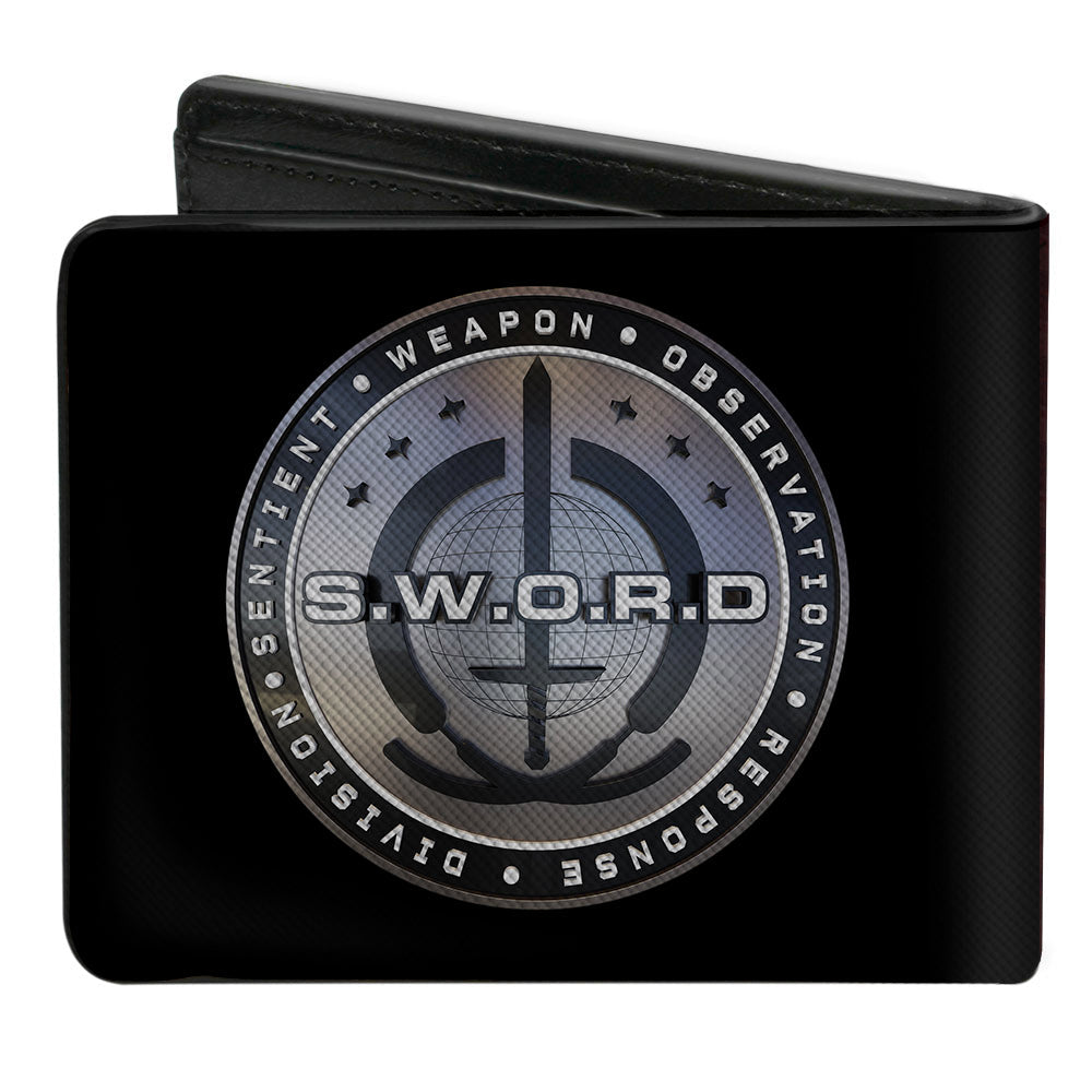 MARVEL STUDIOS WANDAVISION Bi-Fold Wallet - WandaVision SWORD Logos Black