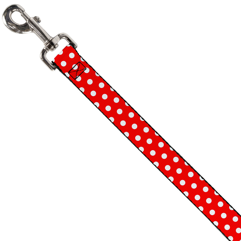 Dog Leash - Minnie Mouse Polka Dots Red/White