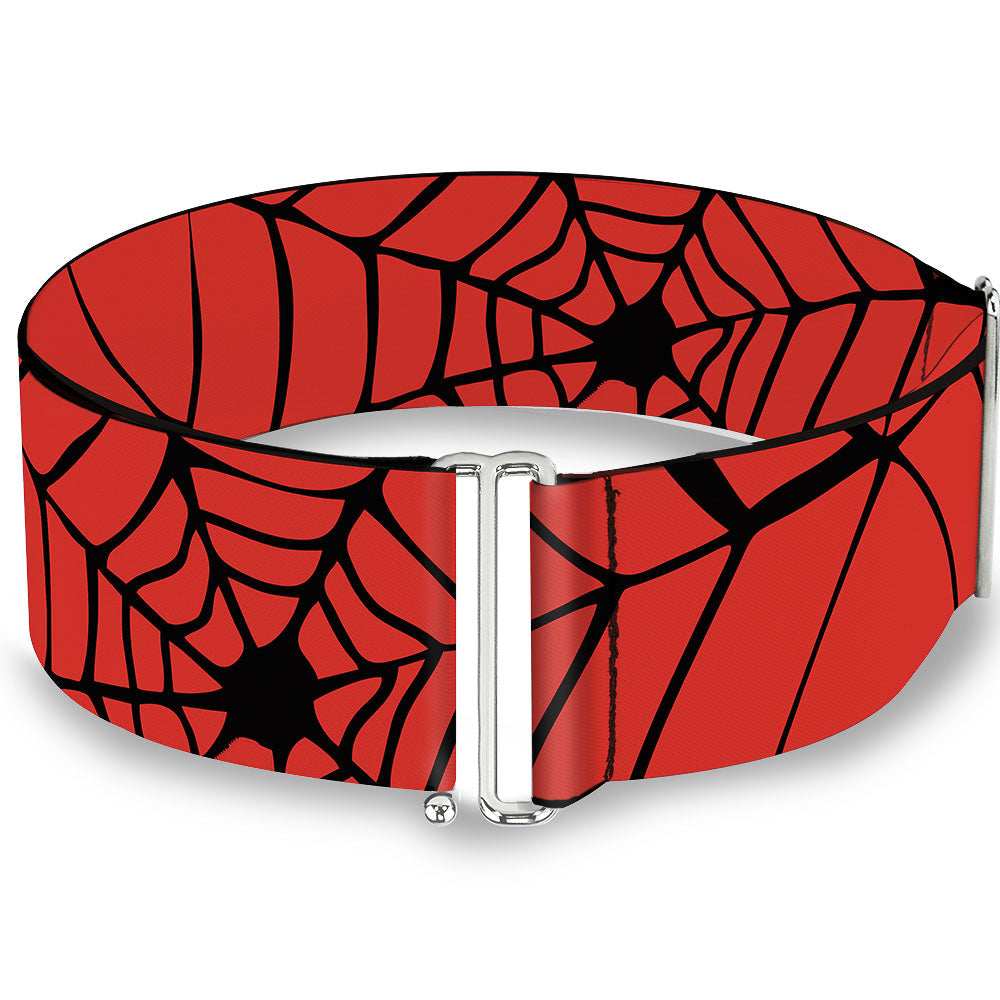 MARVEL COMICS Cinch Waist Belt - Spiderweb Red Black